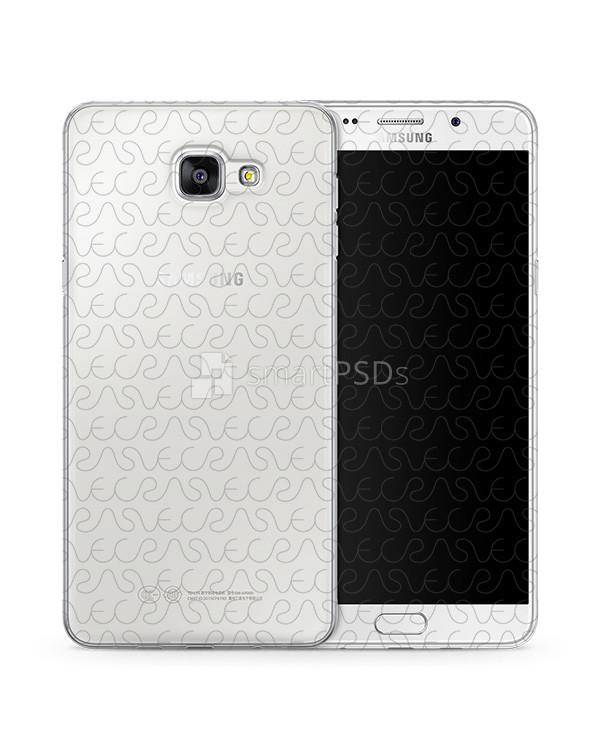 Samsung Galaxy A9 (2016) TPU Clear Mobile Case Design Mockup 2016