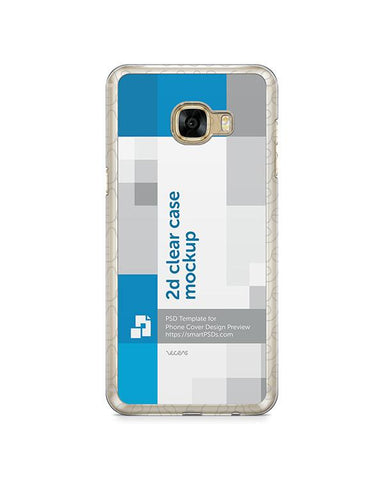 Samsung Galaxy C5 2d Clear Mobile Case Design Mockup 2016