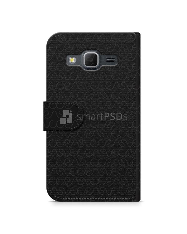 Samsung Galaxy Core Prime 2d Wallet Mobile Case Design Mockup 2014