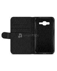 Samsung Galaxy Core Prime 2d Wallet Mobile Case Design Mockup 2014