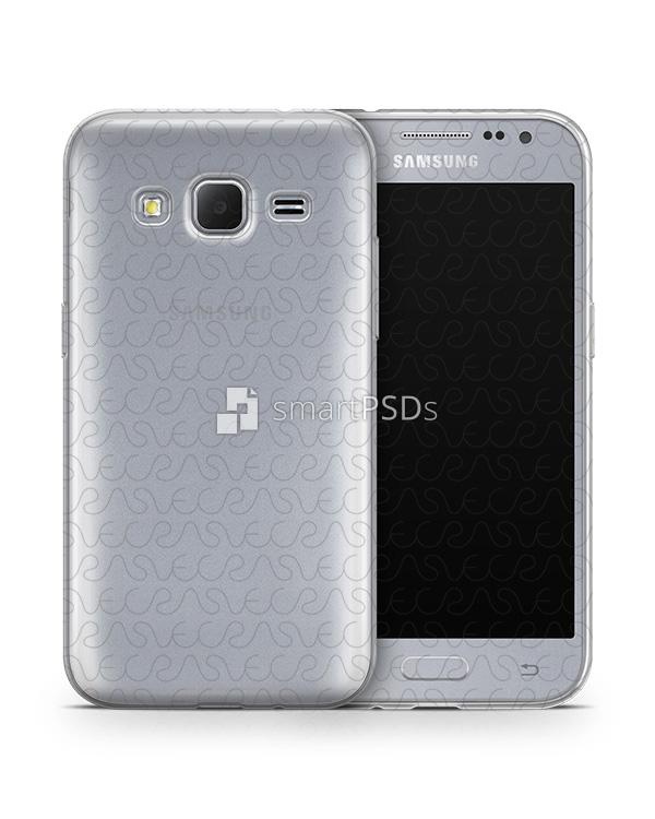 Samsung Galaxy Core Prime UV TPU Clear Case Design Mockup 2014