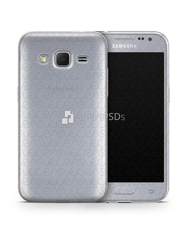 Samsung Galaxy Core Prime UV TPU Clear Case Design Mockup 2014