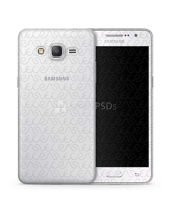 Samsung Galaxy Grand Prime UV TPU Clear Mobile Case Design Mockup 2014