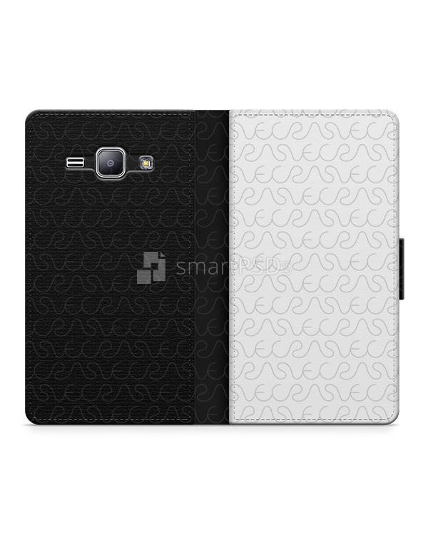 Samsung Galaxy J1 2d Wallet Mobile Case Design Mockup 2015