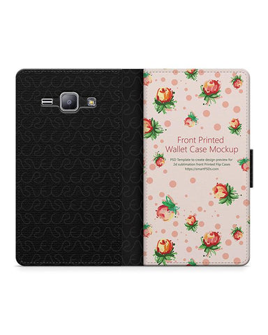 Samsung Galaxy J1 2d Wallet Mobile Case Design Mockup 2015
