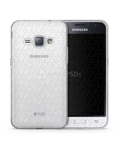 Samsung Galaxy J1 (2016) TPU Clear Mobile Case Design Mockup 2016