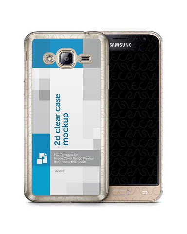 Samsung Galaxy J3 2016 2d Clear Mobile Case Design Mockup 2016