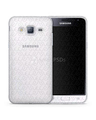 Samsung Galaxy J3 2016 TPU Clear Mobile Case Design Mockup 2016