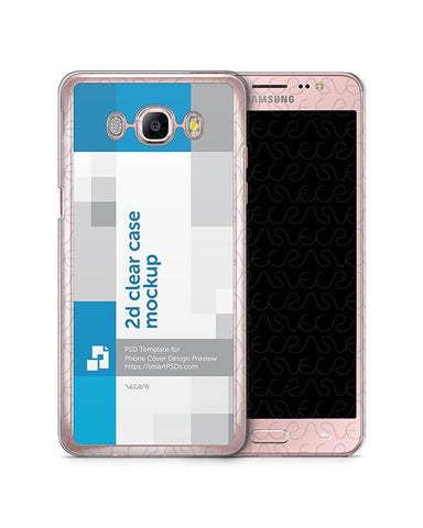 Samsung Galaxy J5 2016 2d Clear Mobile Case Design Mockup 2016