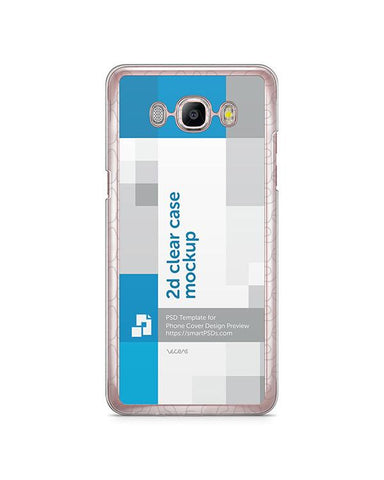 Samsung Galaxy J5 2016 2d Clear Mobile Case Design Mockup 2016