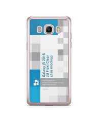 Samsung Galaxy J5 2016 2d Flexi Clear Case Design Mockup