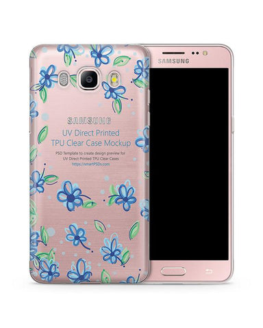 Samsung Galaxy J5 (2016) UV TPU Clear Mobile Case Design Mockup 2016