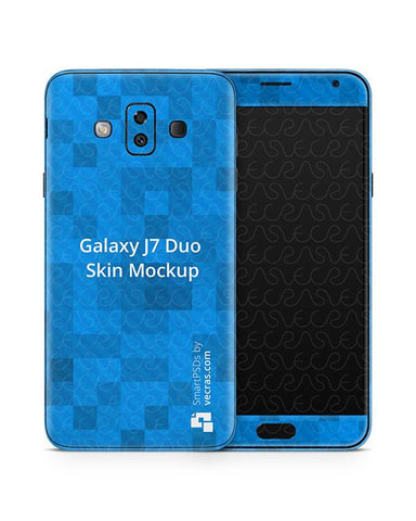 Samsung Galaxy J7 Duo Vinyl Skin Design Mockup 2018