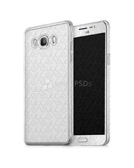 Samsung Galaxy J7 (2016) 2d Clear Mobile Case Design Mockup-Angled
