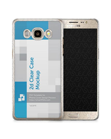 Samsung Galaxy J7 2016 2d  Clear Mobile Case Design Mockup