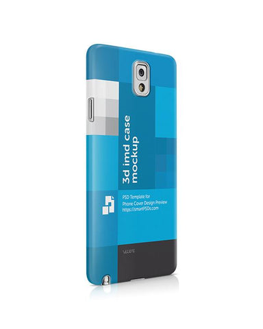 Samsung Galaxy Note 3 3d IMD Mobile Case Design Mockup 2013- Right view