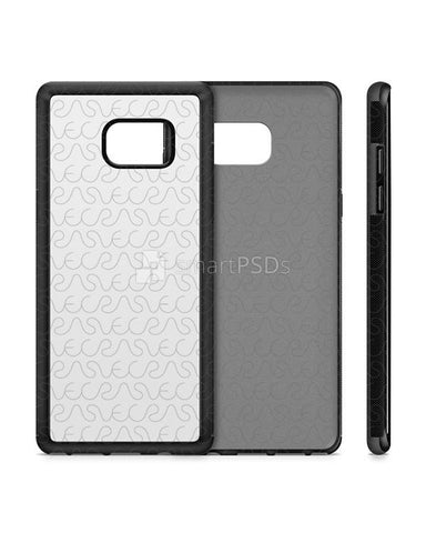Samsung Galaxy Note 7 2d Rubber Flex Mobile Case Design Mockup 2016