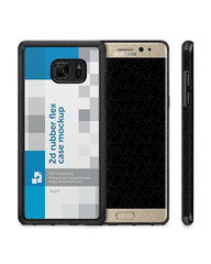 Samsung Galaxy Note 7 2d Rubber Flex Mobile Case Design Mockup 2016