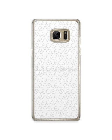 Samsung Galaxy Note 7 2d Clear Mobile Case Design Mockup 2016