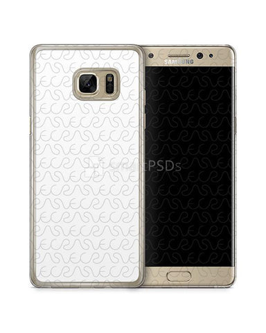 Samsung Galaxy Note 7 2d Clear Mobile Case Design Mockup 2016