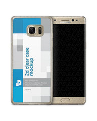 Samsung Galaxy Note 7 2d Clear Mobile Case Design Mockup 2016