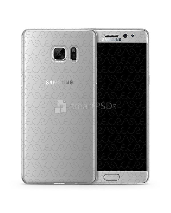Samsung Galaxy Note 7 TPU Clear Mobile Case Design Mockup 2016
