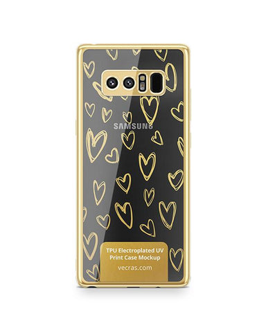 Samsung Galaxy Note 8 TPU Electroplated Case Design Mock-up 2017