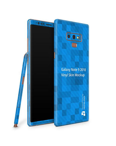 Samsung Galaxy Note 9 Vinyl Skin Design Mockup 2018 (Front-Back Angled)