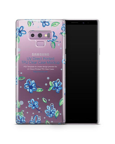 Samsung Galaxy Note 9 UV TPU Clear Case Design Mockup 2018