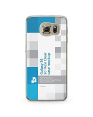Samsung Galaxy S6 2d Flexi Clear Case Design Mockup 2015