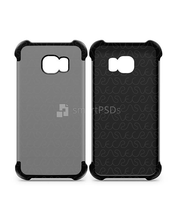 Samsung Galaxy S6 3d 2-in-1 Hybrid Mobile Case Design Mockup 2015