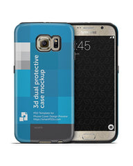 Samsung Galaxy S6 3d Dual Protective Mobile Case Design Mockup 2015