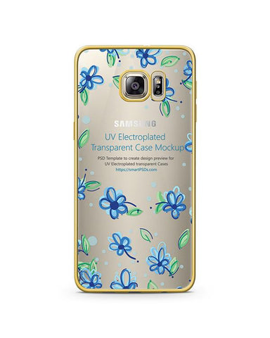 Samsung Galaxy S6 Edge Plus TPU Electroplated Mobile Case Design Mockup 2015