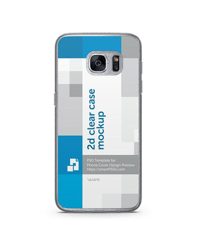 Samsung Galaxy S7 2d Clear Mobile Case Design Mockup 2016