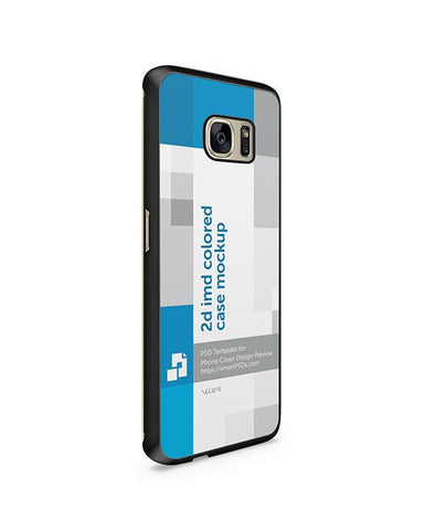 Samsung Galaxy S7 Edge 2d IMD Colored Mobile Case Design Mockup 2016