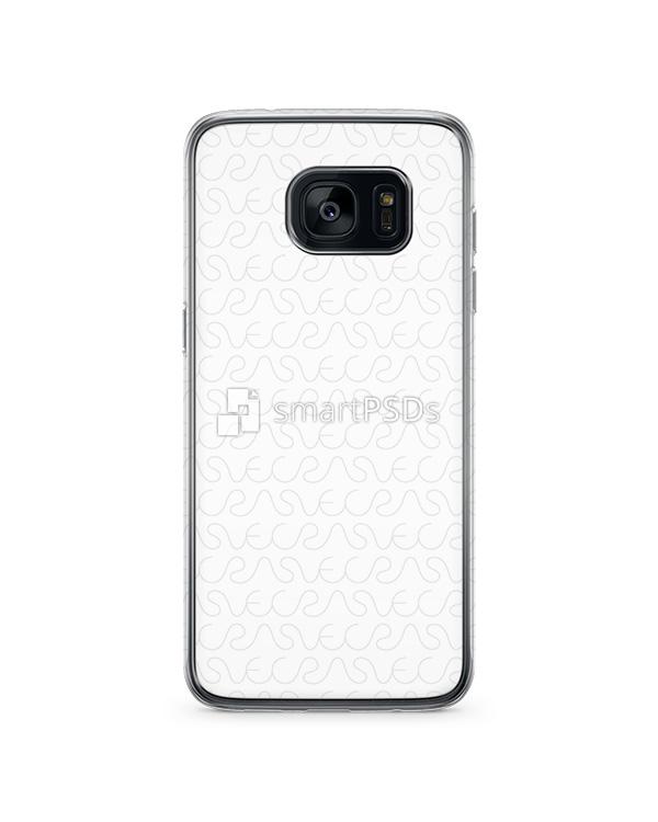 Samsung Galaxy S7 Edge 2d Flexi Clear Case Design Mockup 2016