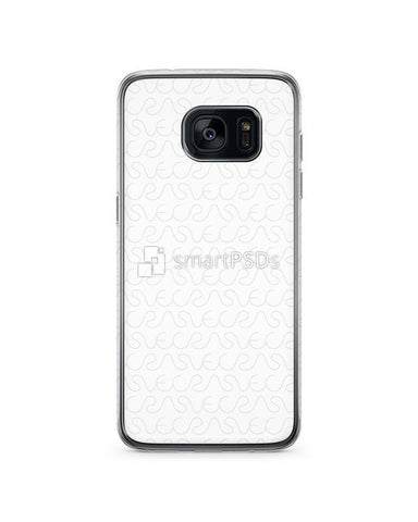 Samsung Galaxy S7 Edge 2d Flexi Clear Case Design Mockup 2016