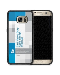 Samsung Galaxy S7 Edge 2d 2in1 Heavy Duty Mobile Case Design Mockup 2016