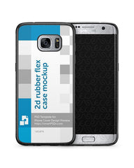 Samsung Galaxy S7 Edge 2d Rubber Flex Mobile Case Design Mockup 2016