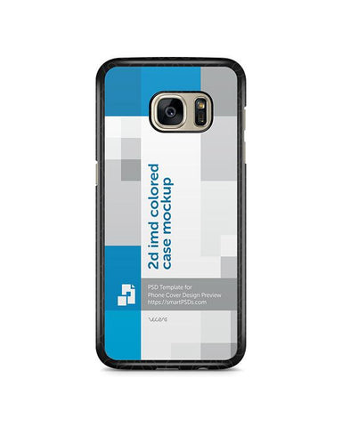 Samsung Galaxy S7 Edge 2d IMD Colored Mobile Case Design Mockup 2016