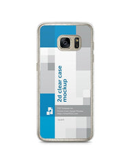 Samsung Galaxy S7 Edge 2d Clear Mobile Case Design Mockup 2016