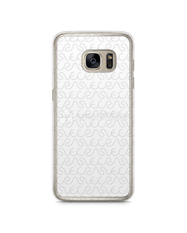Samsung Galaxy S7 Edge 2d Clear Mobile Case Design Mockup 2016
