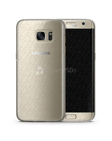 Samsung Galaxy S7 Edge UV TPU Clear Mobile Case Design Mockup 2016