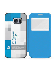 Samsung Galaxy S7 PU Flip Mobile Case Design Mockup 2016