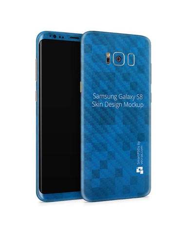Samsung Galaxy S8-S8 Plus Vinyl Skin Design Mockup 2017 (Front-Back Angled)