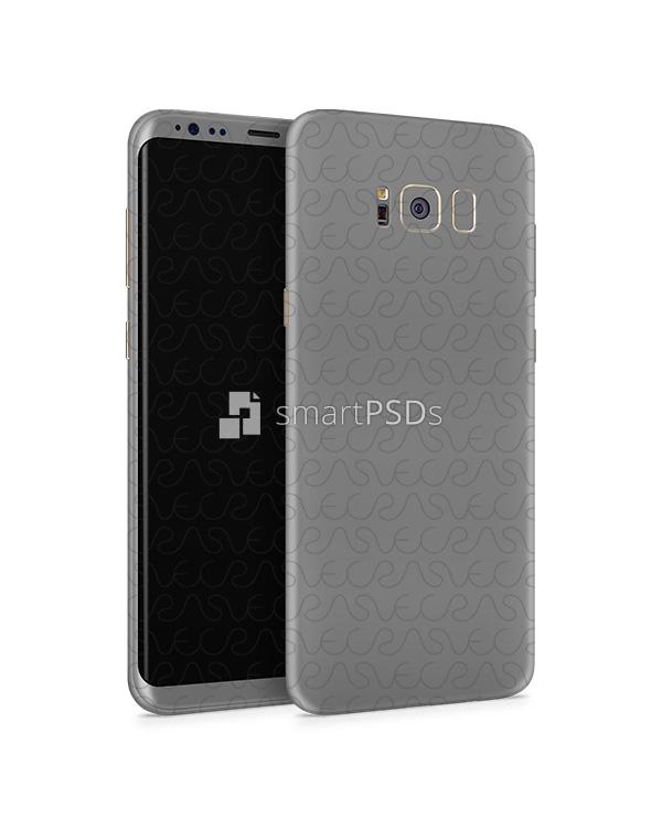 Galaxy S8-S8 Plus Vinyl Skin Design Mockup 2017 (Front-Back Angled)