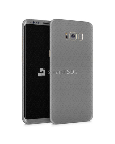Samsung Galaxy S8-S8 Plus Vinyl Skin Design Mockup 2017 (Front-Back Angled)