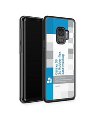 Samsung Galaxy S9 2d RubberFlex Case Design Mockup 2018 (Front-Back Angled)