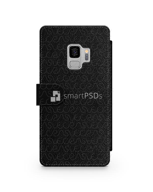 Samsung Galaxy S9 2d Wallet Case Design Mockup 2018 (Front-Back)