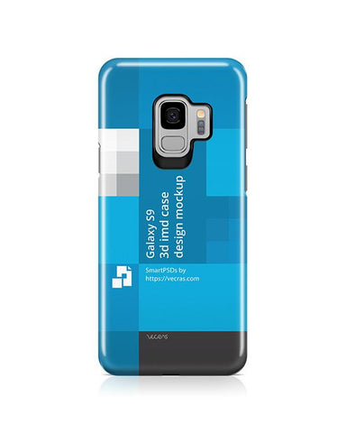 Samsung Galaxy S9 3d IMD Film Case Design Mockup 2018 (Black Cam Hole)